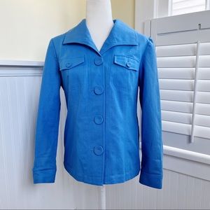 Additions by Chico’s Button-Up Moreno Jacket in Palace Blue Size 1 = Medium (8)